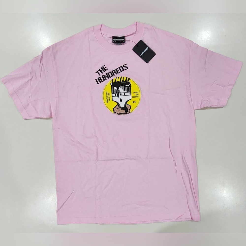 THE HUNDREDS|Create & Destroy Pink T-Shirt|Size XL